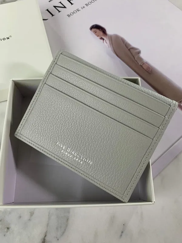 Minimalist Women Dark Blue Leather Slim Card Holders Small Card Wallet Cute Card Holder Credit Card Holder For Women
