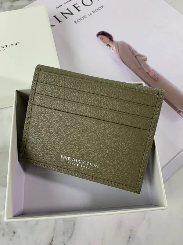 Minimalist Women Dark Blue Leather Slim Card Holders Small Card Wallet Cute Card Holder Credit Card Holder For Women