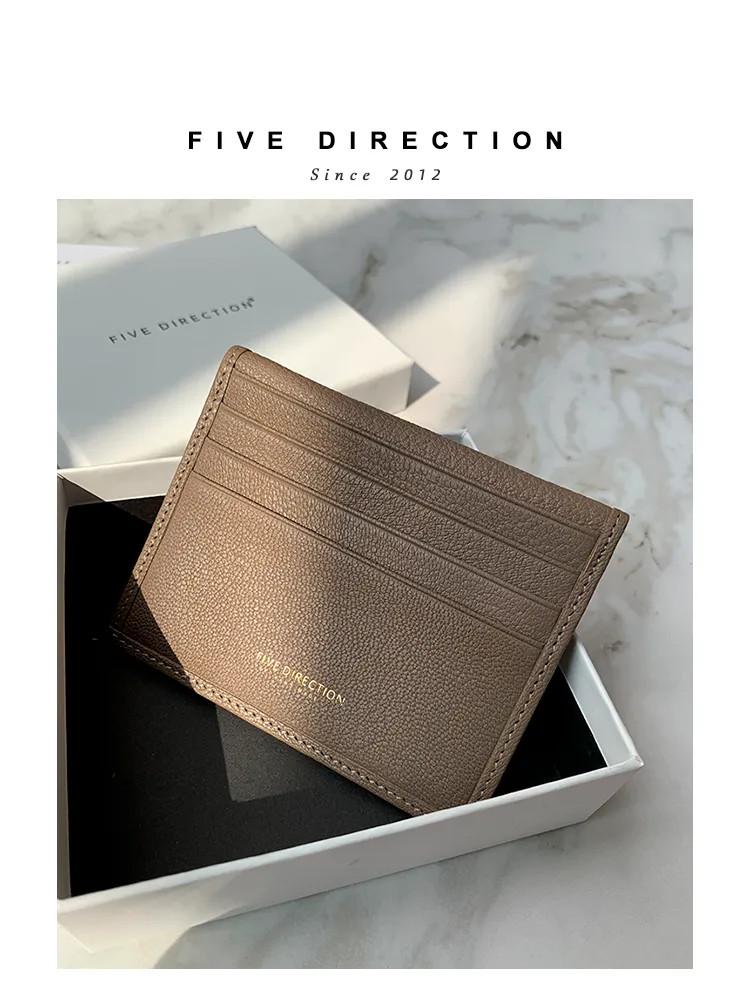 Minimalist Women Dark Blue Leather Slim Card Holders Small Card Wallet Cute Card Holder Credit Card Holder For Women