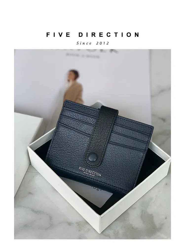 Minimalist Women Gray SheepSkin Slim Card Holder Card Wallets Slim Card Holders Credit Card Holder For Women