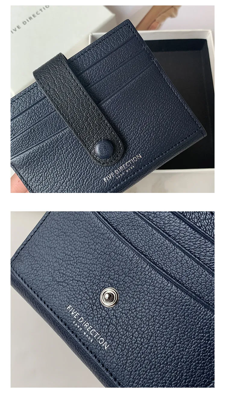 Minimalist Women Gray SheepSkin Slim Card Holder Card Wallets Slim Card Holders Credit Card Holder For Women