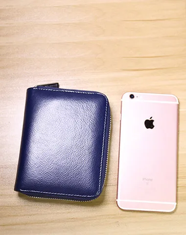 Minimalist Women Green Leather Card Holders Small Zip Card Wallet Card Holders Wallet For Women