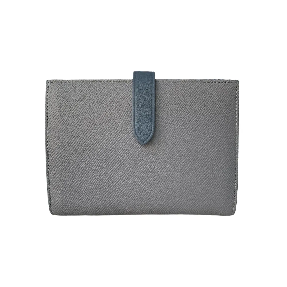Minimalist Women Green Vegan Leather Slim Card Wallet Billfold Passport Wallet Slim Travel Wallet For Women