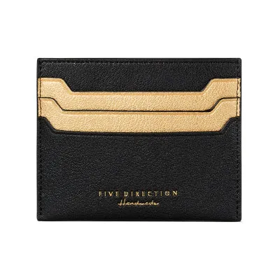 Minimalist Women Pink Vegan Leather Card Holders CONTRAST COLOR Small Card Wallet Slim Card Holder Credit Card Holder For Women