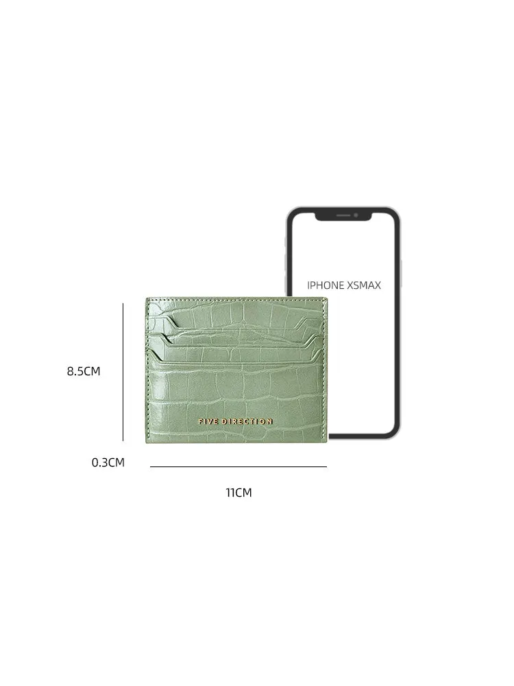 Minimalist Women Pink Vegan Leather Card Holders CONTRAST COLOR Small Card Wallet Slim Card Holder Credit Card Holder For Women