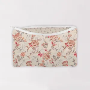 Natalie Floral Pink Quilted Makeup Bag