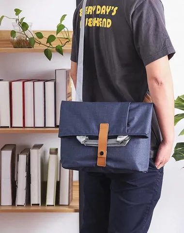 Oxford fabric Mens Side Bag Blue Handbag Tote Bag Messenger Bag Tote For Men