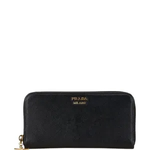 Prada Leather Long Wallet (Bi-Fold) (Pre-Owned)