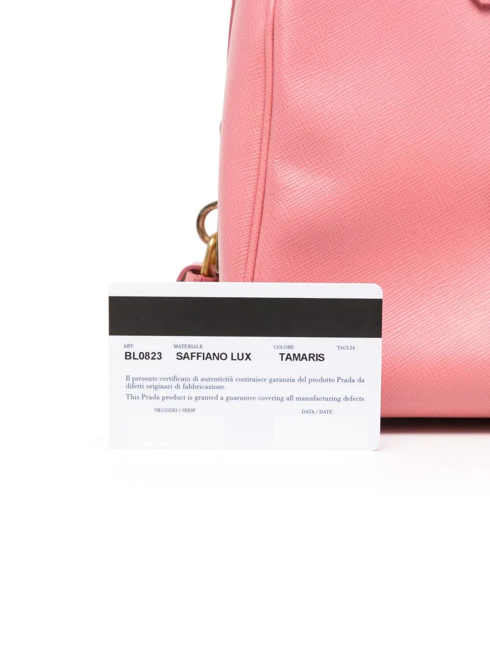 Promenade Pink Leather Handbag