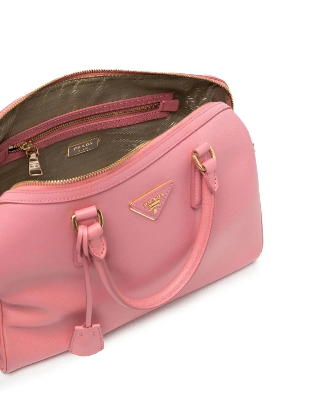 Promenade Pink Leather Handbag