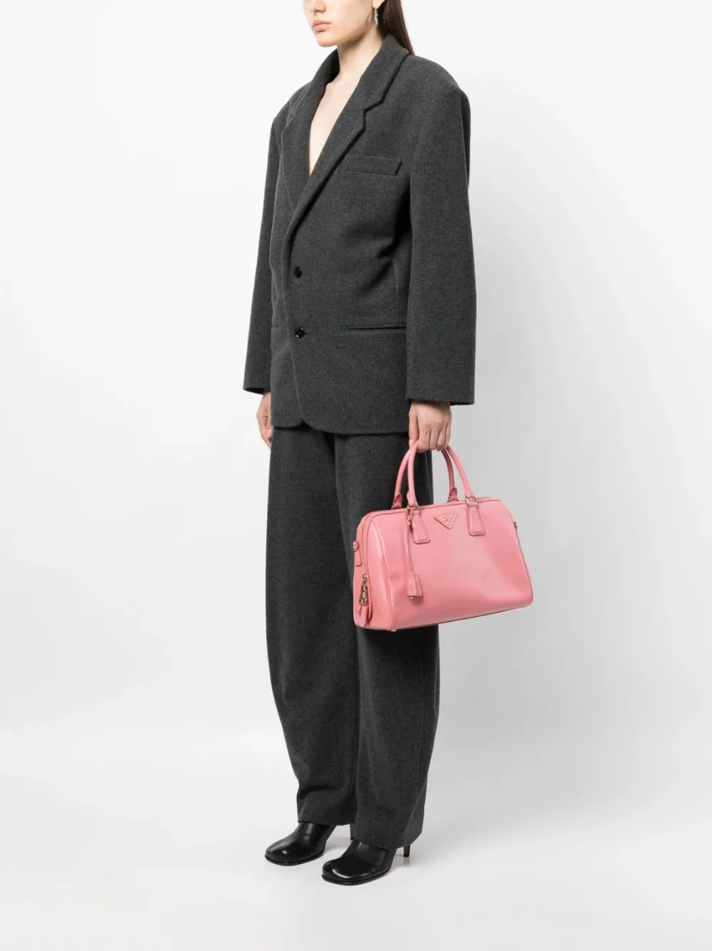 Promenade Pink Leather Handbag