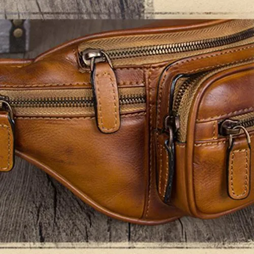 Purple Leather Womens Fanny Pack Hip Belt Bags Waist Bag Hip Bag Bum Bag for Women