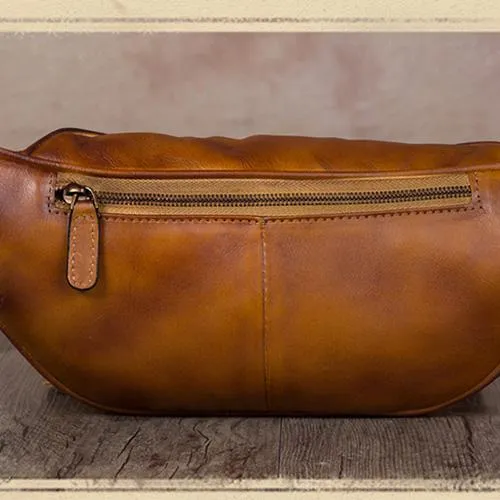 Purple Leather Womens Fanny Pack Hip Belt Bags Waist Bag Hip Bag Bum Bag for Women