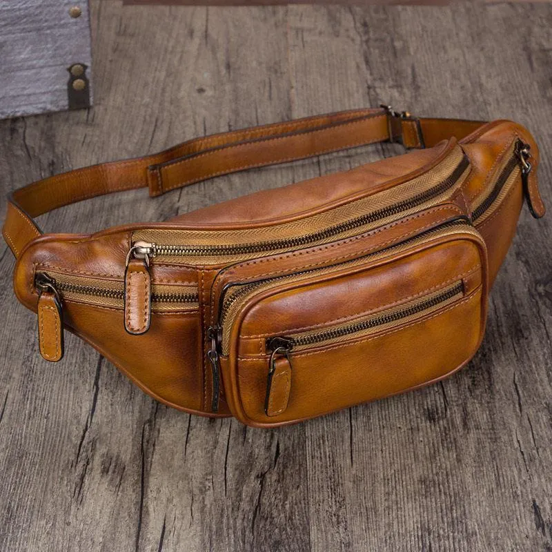 Purple Leather Womens Fanny Pack Hip Belt Bags Waist Bag Hip Bag Bum Bag for Women
