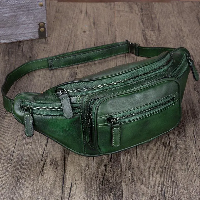 Purple Leather Womens Fanny Pack Hip Belt Bags Waist Bag Hip Bag Bum Bag for Women