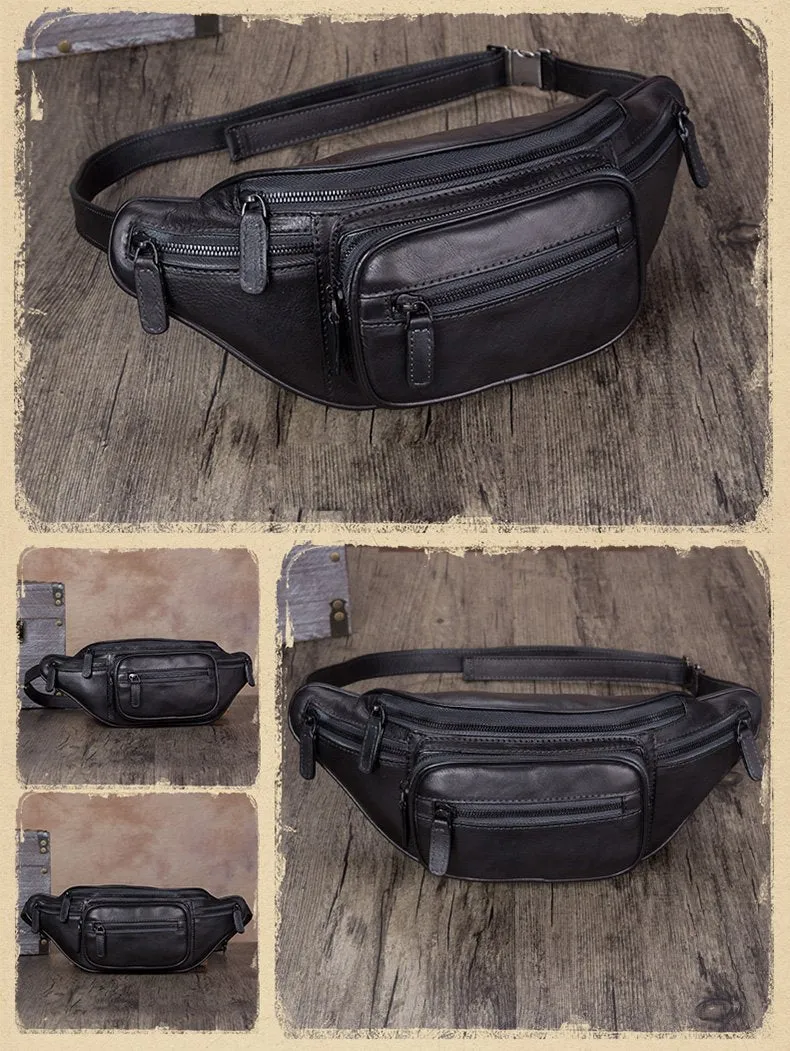 Purple Leather Womens Fanny Pack Hip Belt Bags Waist Bag Hip Bag Bum Bag for Women