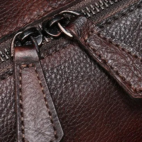Red Vintage Leather 13" Womens Tote Shopper Handbag Dumpling Bag Purse for Ladies