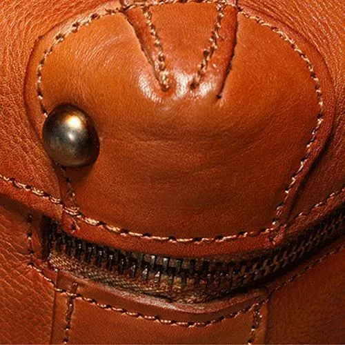 Red Womens Leather Satchel Handbag Cube Square Box Satchel Brown Handbag Purse for Ladies