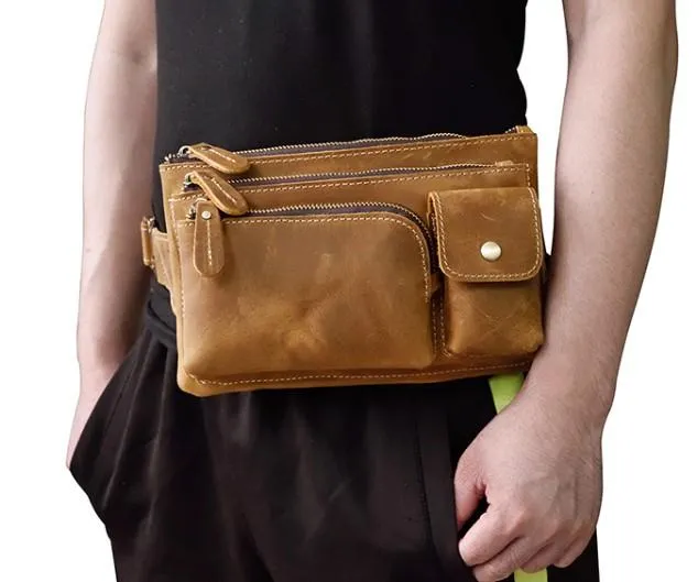 Retro and Cool LEATHER MENS FANNY PACK FOR MEN BUMBAG Vintage WAIST BAGS