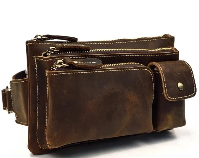 Retro and Cool LEATHER MENS FANNY PACK FOR MEN BUMBAG Vintage WAIST BAGS