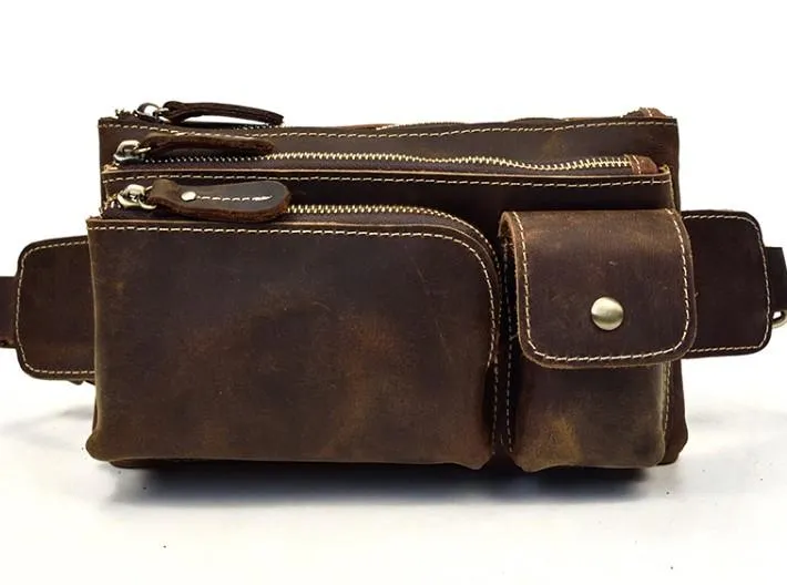 Retro and Cool LEATHER MENS FANNY PACK FOR MEN BUMBAG Vintage WAIST BAGS