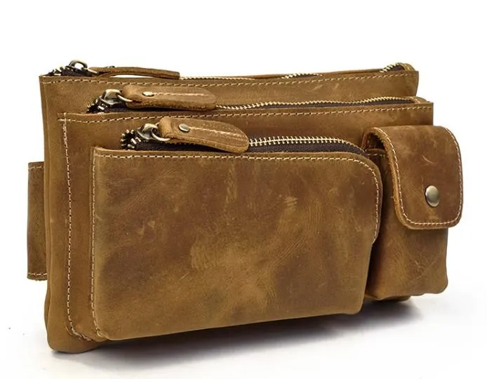 Retro and Cool LEATHER MENS FANNY PACK FOR MEN BUMBAG Vintage WAIST BAGS