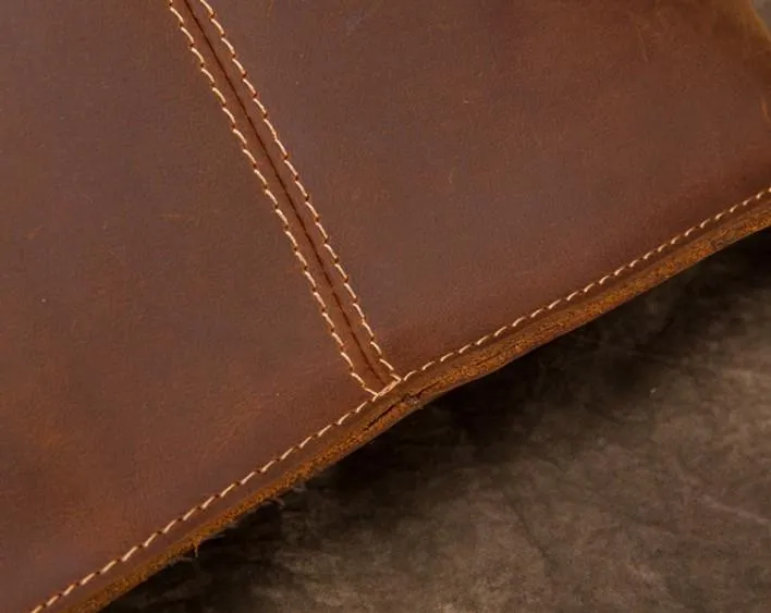 Retro Brown LEATHER MENS FANNY PACK FOR MEN BUMBAG Vintage WAIST BAGS