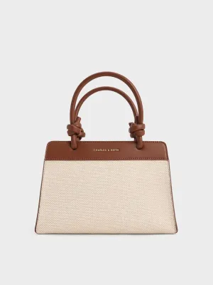 Sabine Canvas Knotted-Handle Tote Bag - Chocolate