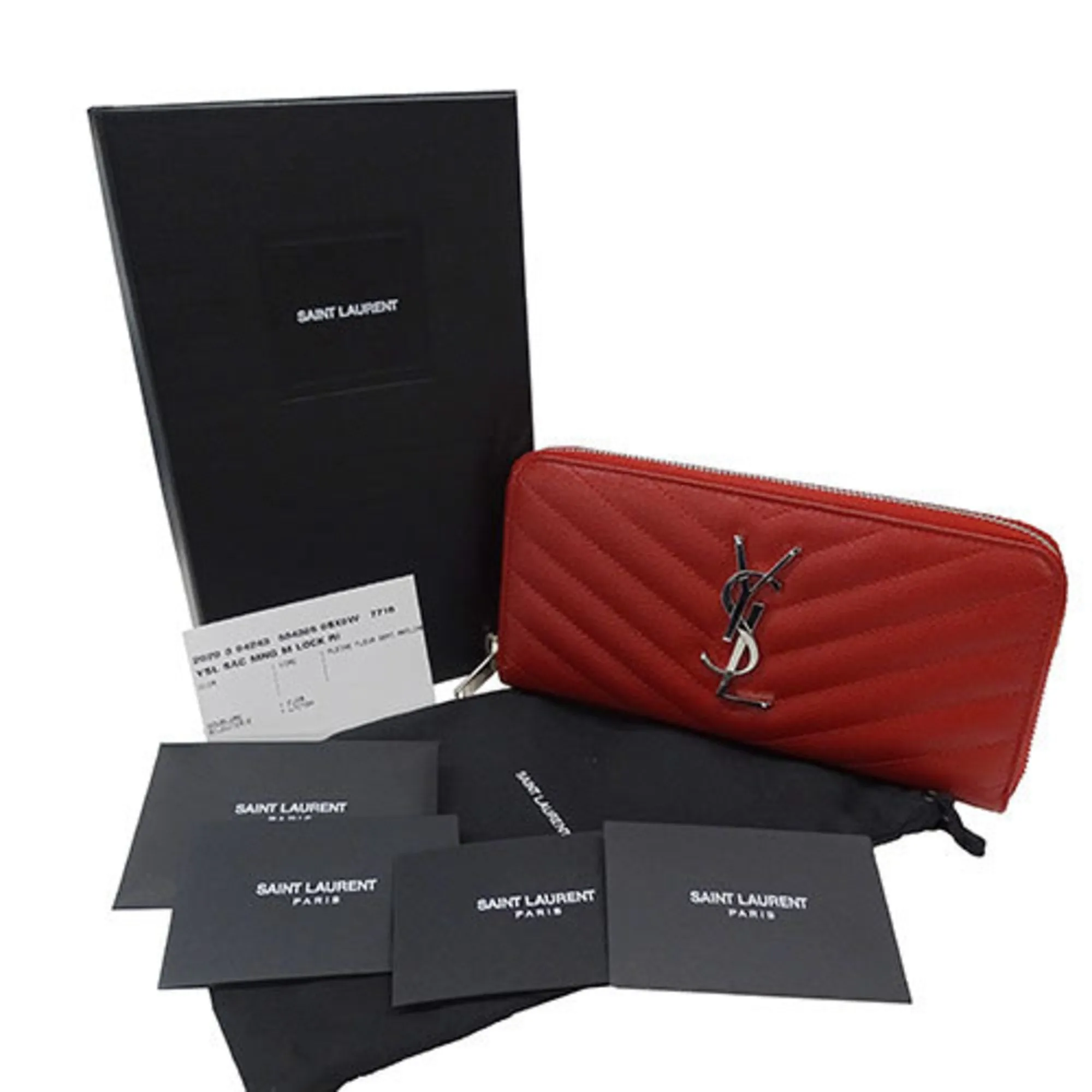 Saint Laurent  Color Suede Bill Wallet (Bi-Fold) (Pre-Owned)