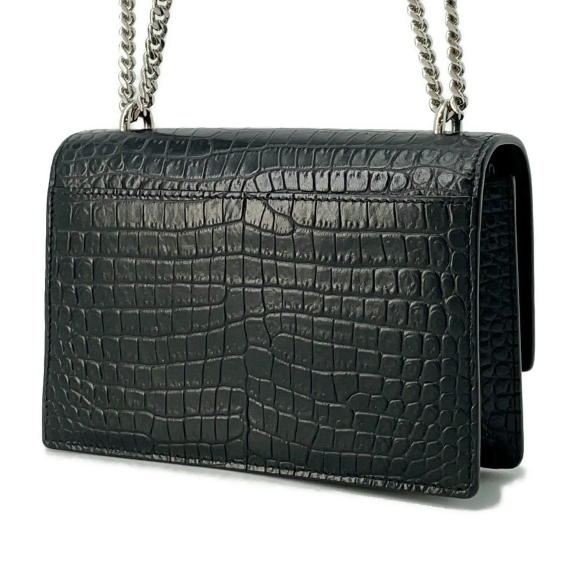 Saint Laurent Leather Chain/Shoulder Wallet (Pre-Owned)