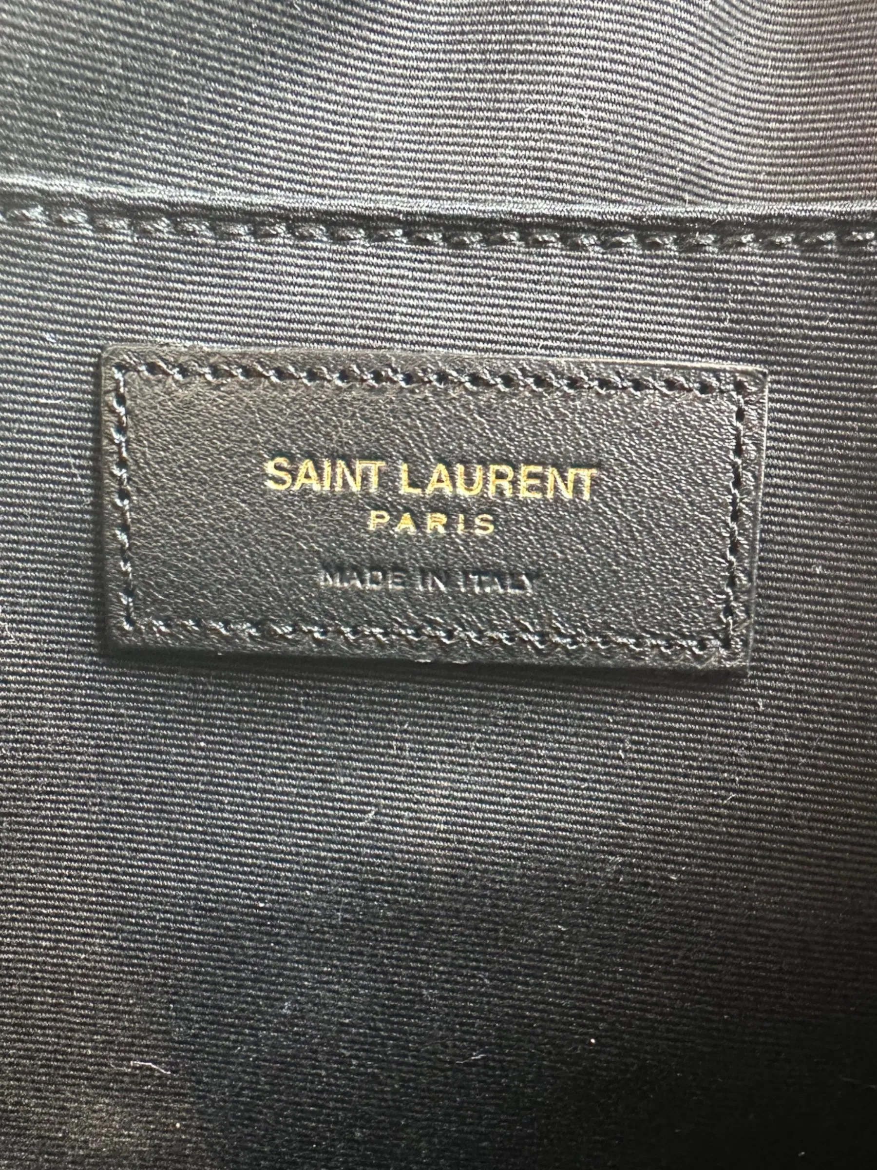 Saint Laurent Navy Leather Lou Camera Crossbody
