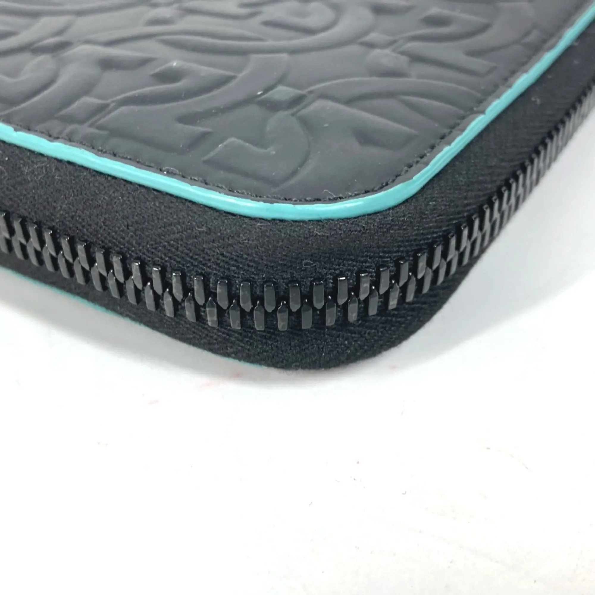 Salvatore Ferragamo blue Leather Long Wallet (Bi-Fold) (Pre-Owned)