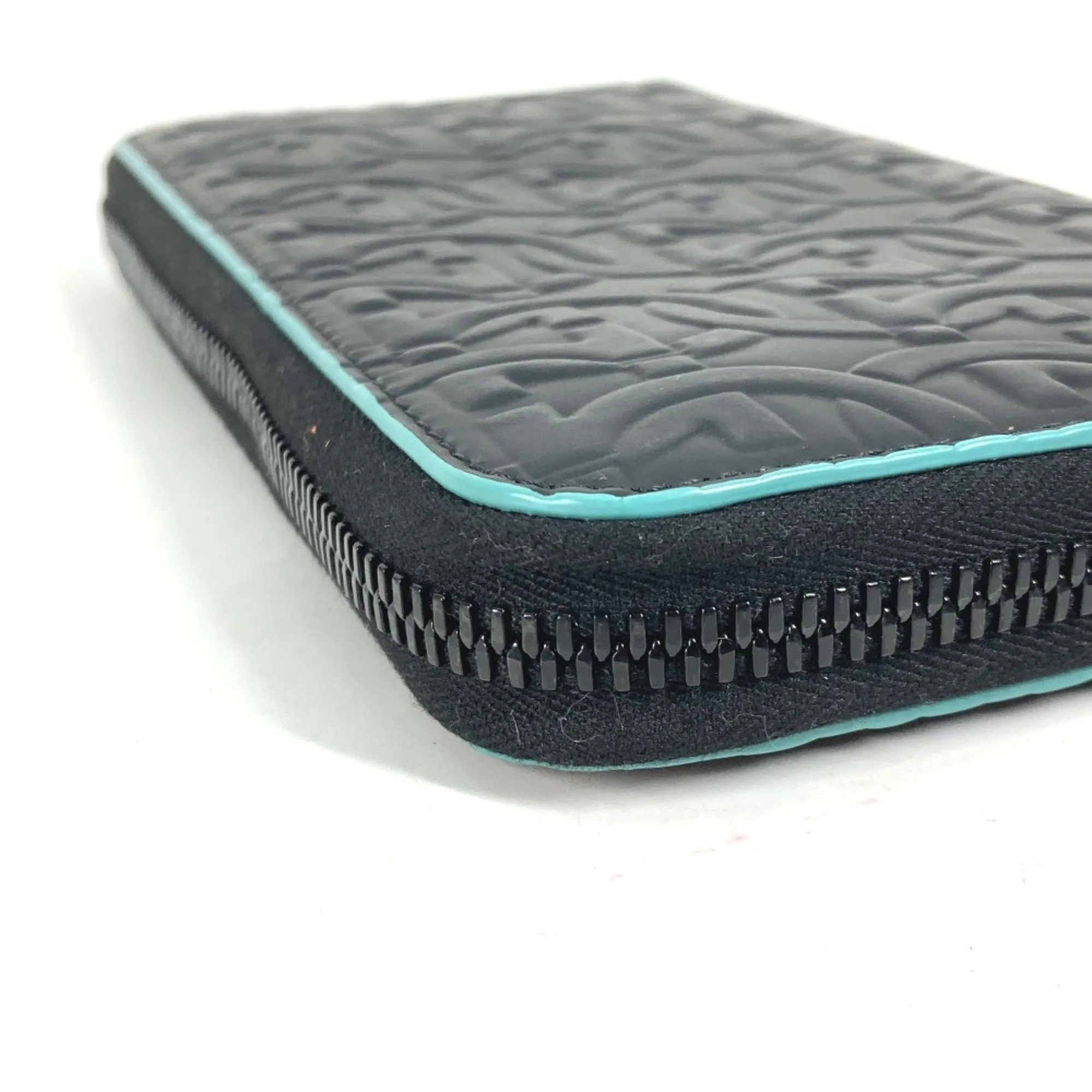 Salvatore Ferragamo blue Leather Long Wallet (Bi-Fold) (Pre-Owned)