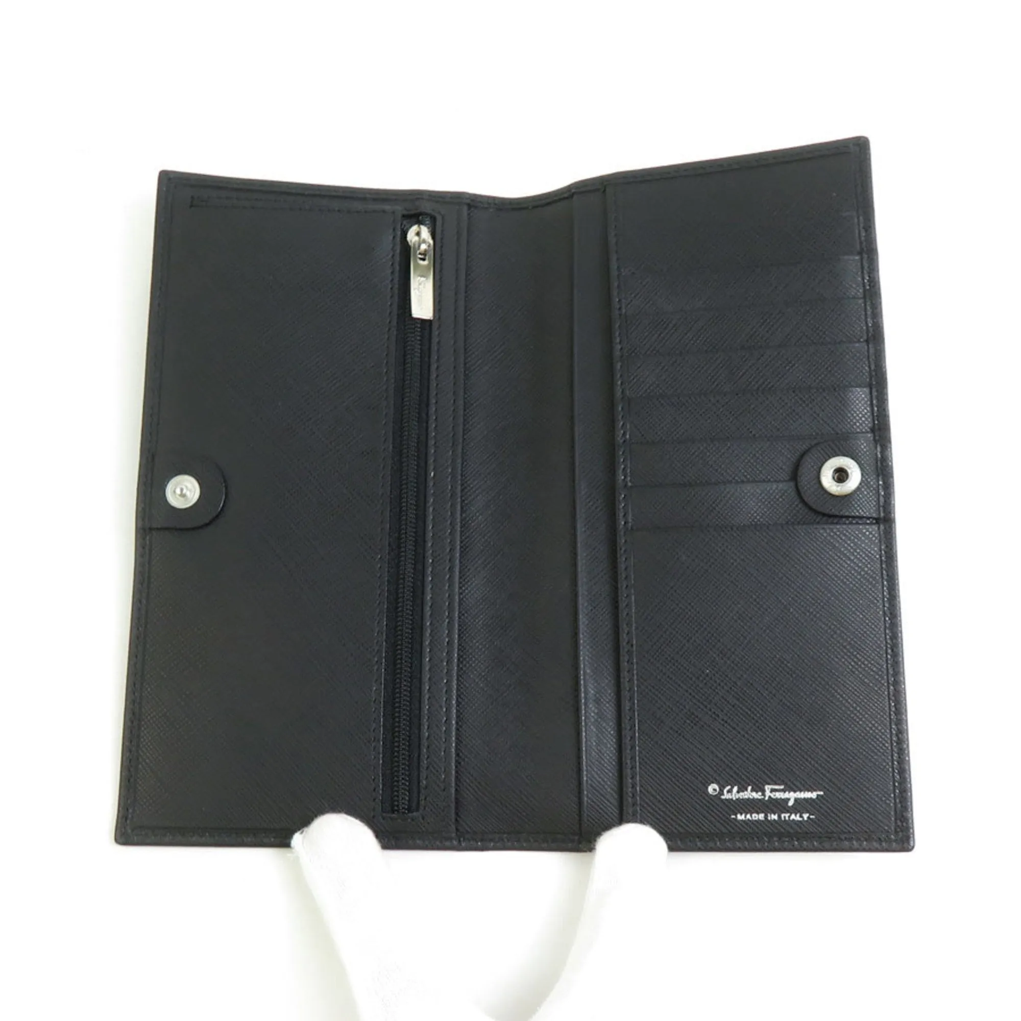 Salvatore Ferragamo Leather Long Wallet (Bi-Fold) (Pre-Owned)
