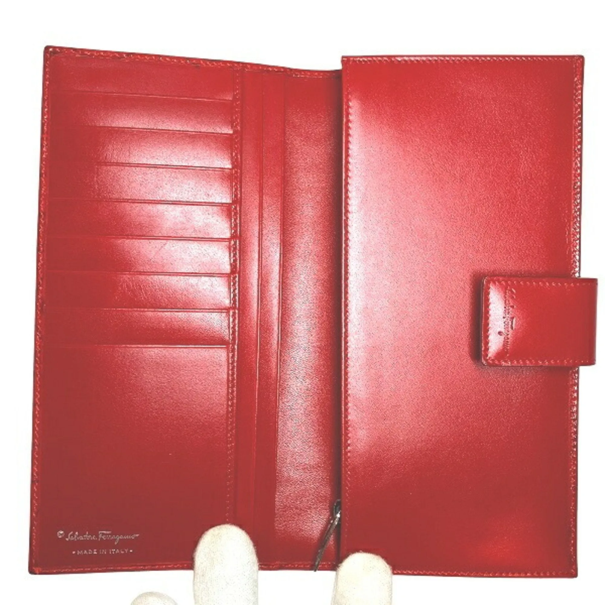 Salvatore Ferragamo Leather Long Wallet (Bi-Fold) (Pre-Owned)