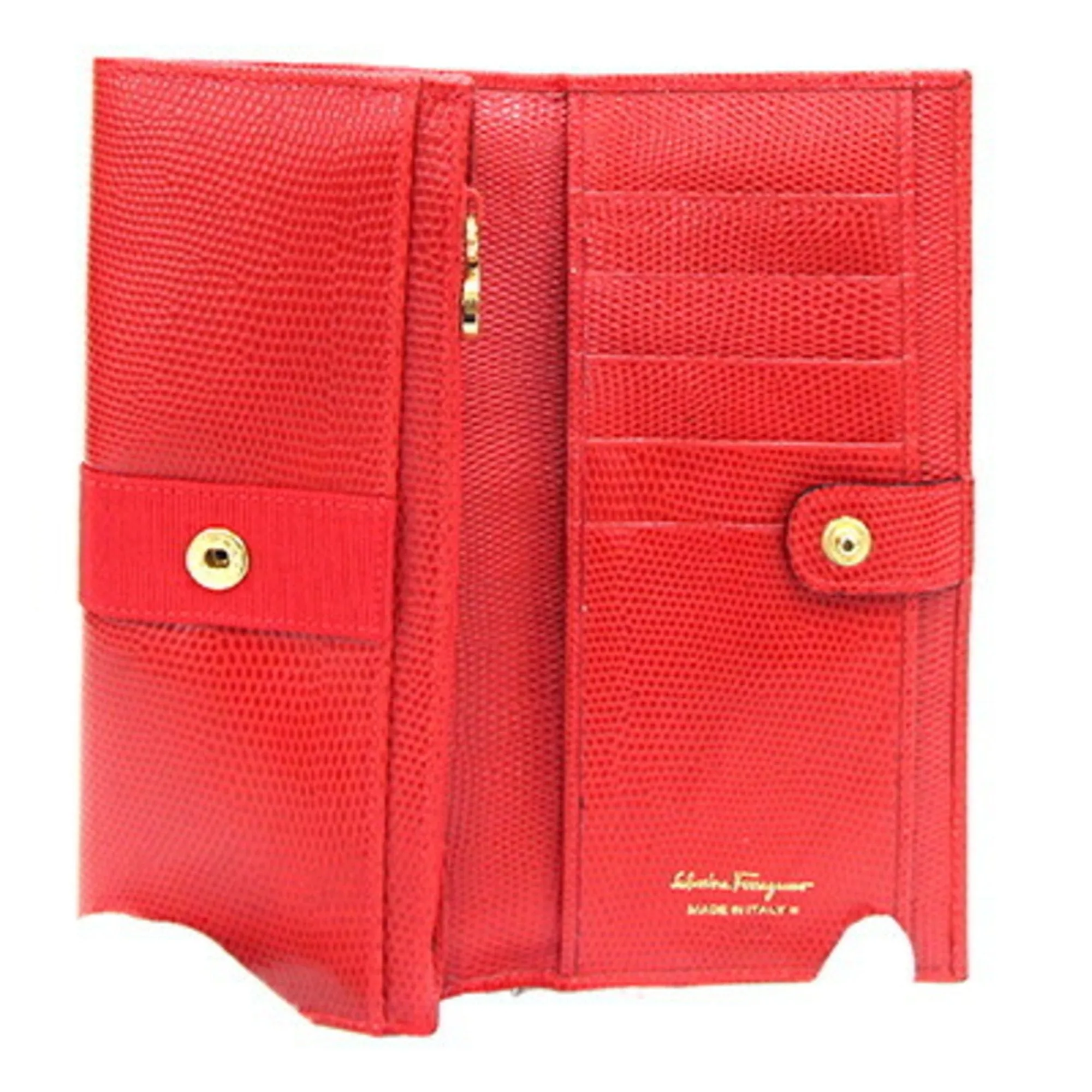 Salvatore Ferragamo Vara Leather Long Wallet (Bi-Fold) (Pre-Owned)