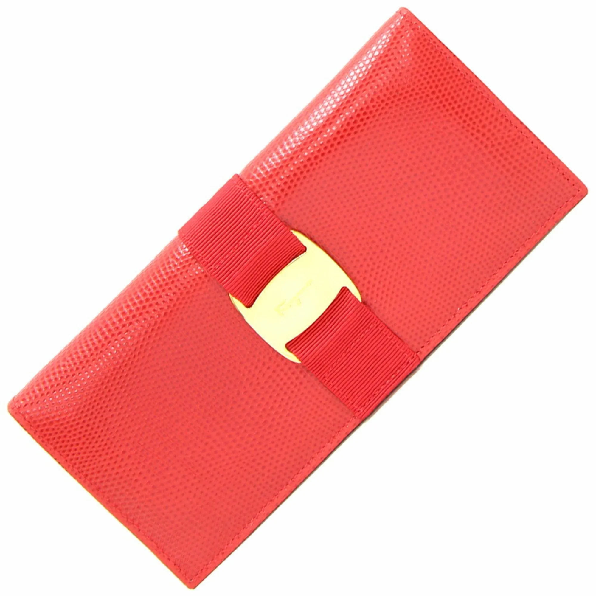 Salvatore Ferragamo Vara Leather Long Wallet (Bi-Fold) (Pre-Owned)
