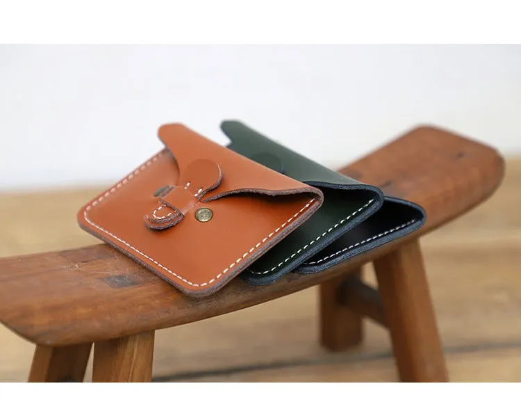 Slim Leather Card Holder Women Mini Coin Wallet Cute Minimalist Card Wallets For Women