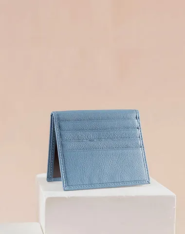 Slim Women Black Leather Card Holder Small Card Wallet Card Holder Credit Card Holder For Women