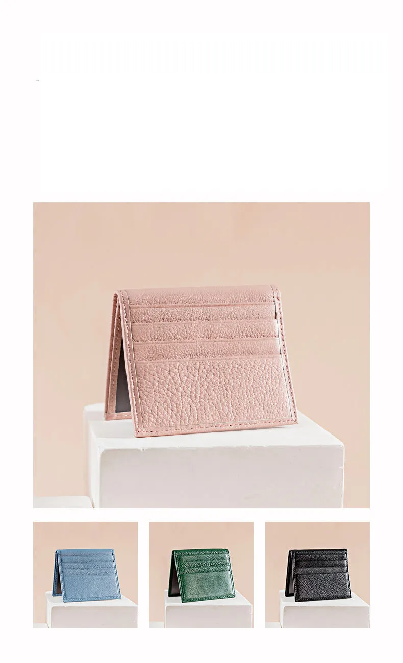 Slim Women Leather Card Holder Small Card Wallet Card Holder Credit Card Holder For Women