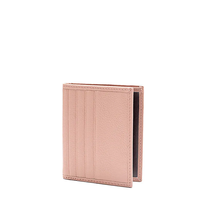 Slim Women Pink Leather Card Holder Small Card Wallet Card Holder Credit Card Holder For Women