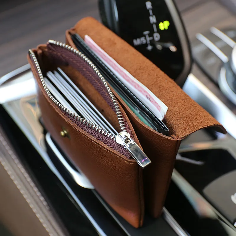 Slim Women Wine Sunflower Leather Card Wallet Minimalist Envelope Card Holder Wallet Coin Wallet For Women