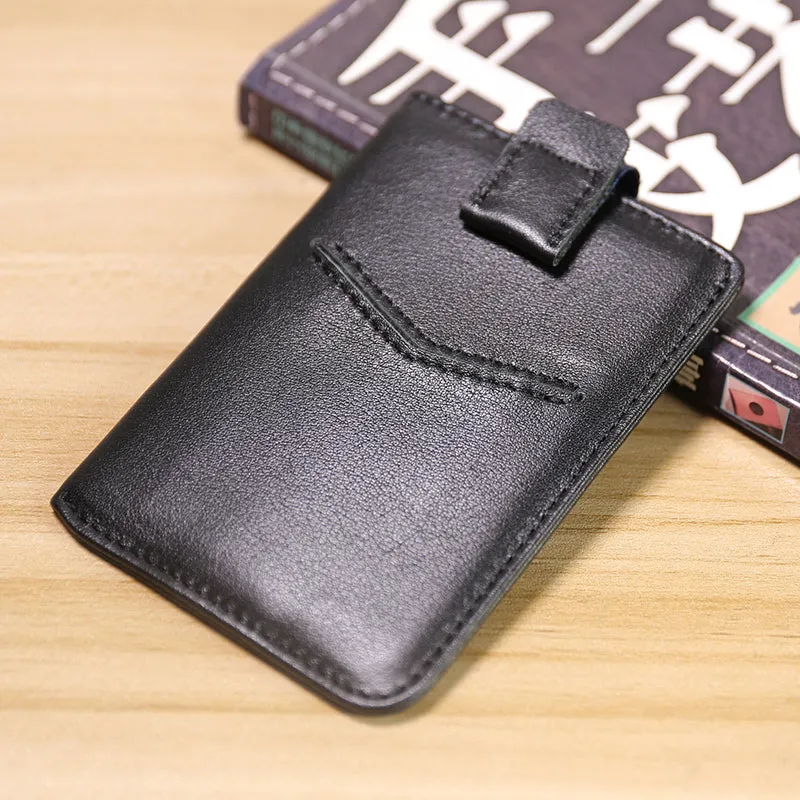 Slim Womens Green Leather Card Holder Wallet Vertical RFID Minimalist Card Holders Wallet for Ladies