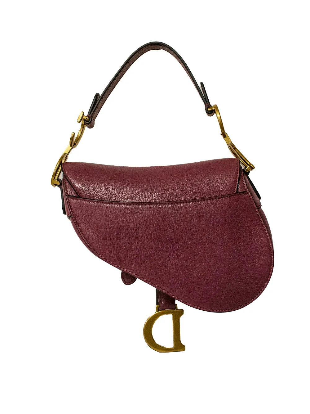 Small Burgundy Saddle Handbag