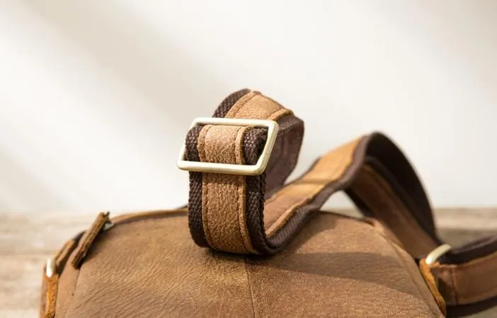 Small Cool Leather Mens Messenger Bags Shoulder Bags for Men