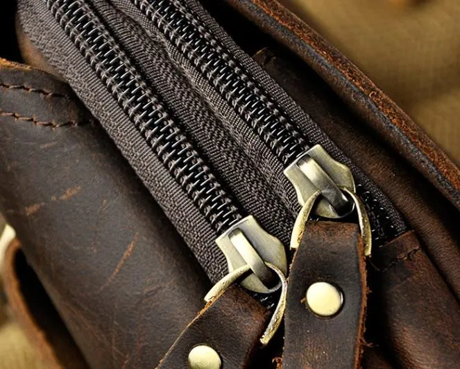 Small Mens Leather Belt Pouch Holster Belt Cases Cell Phone Waist Pouch for Men