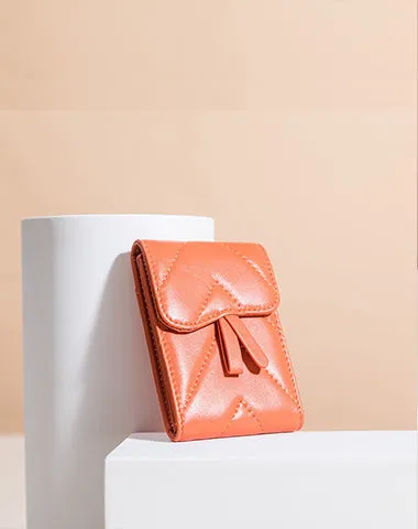 Small Women Leather Card Holder Small Card Wallet Sheepskin Card Holder Credit Card Holder For Women