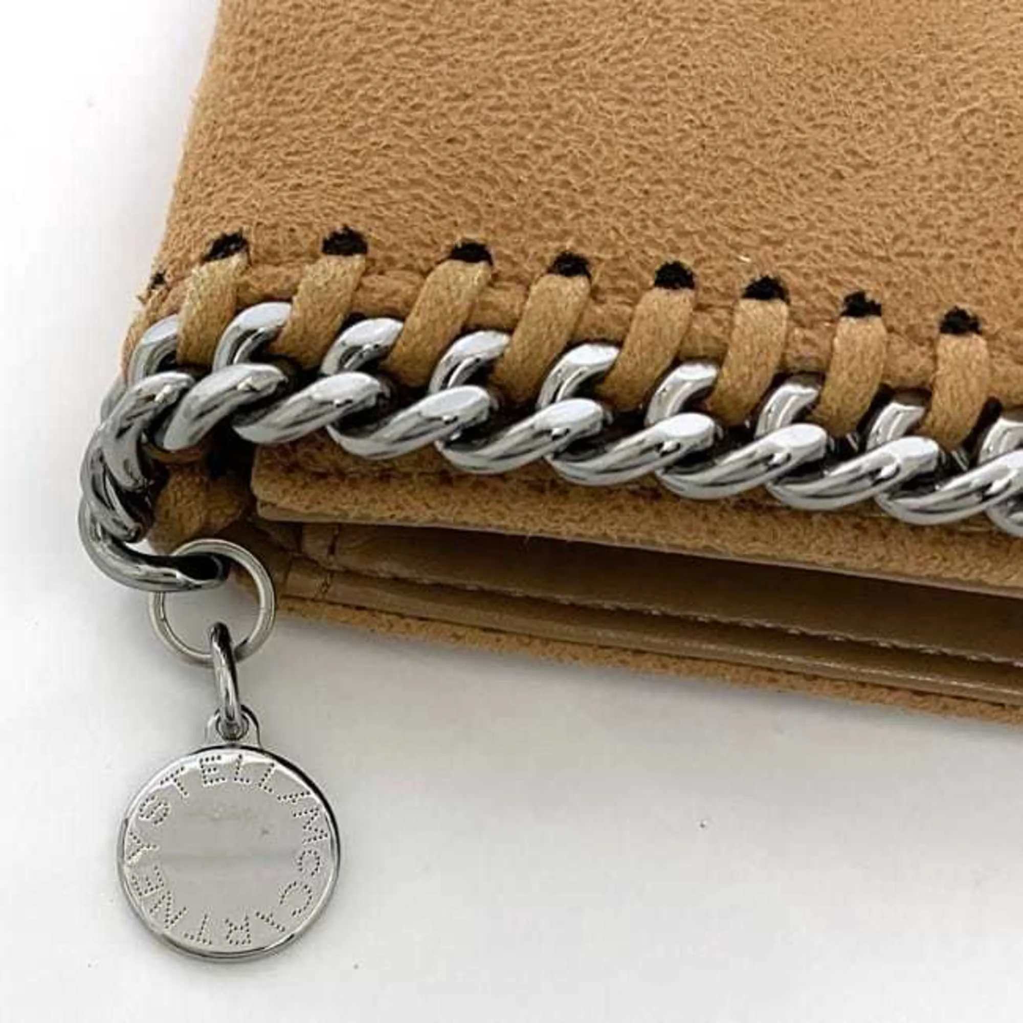 Stella Mccartney Camel Polyester Metal Wallet (Tri-Fold) (Pre-Owned)