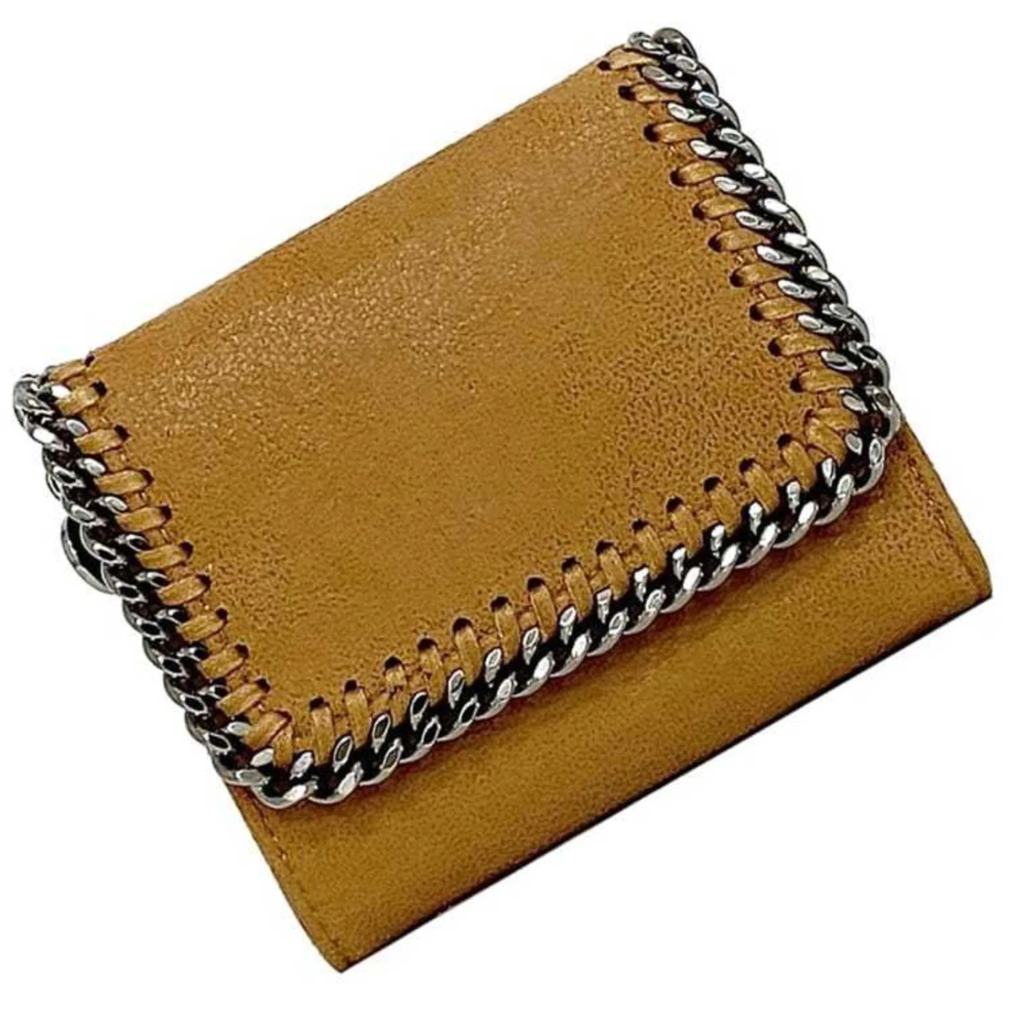 Stella Mccartney Camel Polyester Metal Wallet (Tri-Fold) (Pre-Owned)