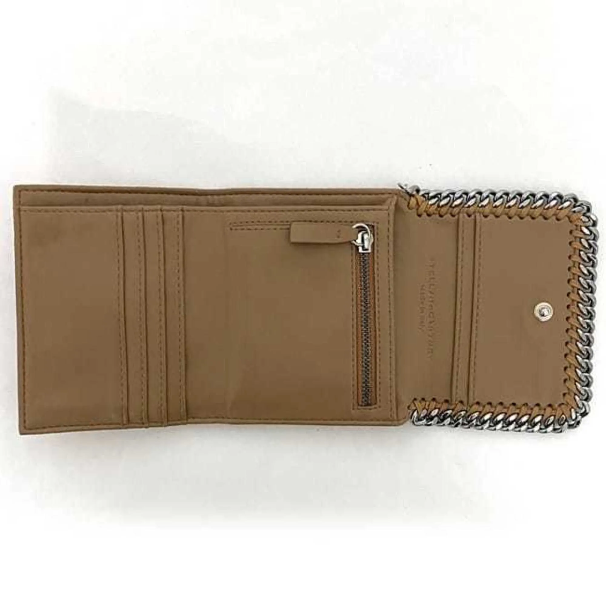 Stella Mccartney Camel Polyester Metal Wallet (Tri-Fold) (Pre-Owned)